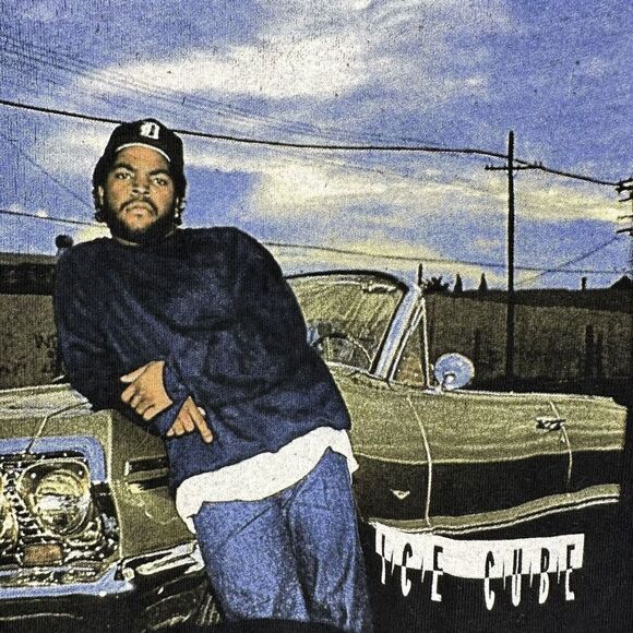 Ice Cube Graphic Tee 2XL Black Short Sleeve Hip Hop Album Cover Rap Tee Modern - Picture 2 of 7